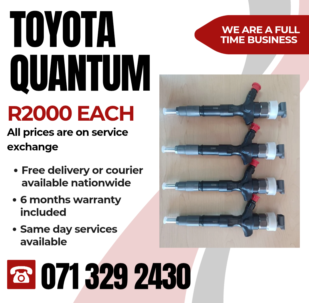 TOYOTA QUANTUM DIESEL INJECTORS FOR SALE WITH WARRANTY