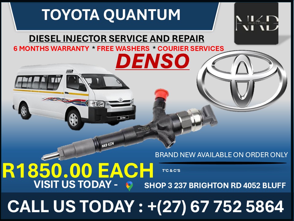 Toyota Quantum Denso Diesel injectors - Private Seller Toyota Quantum Denso Diesel injectors - Private Seller