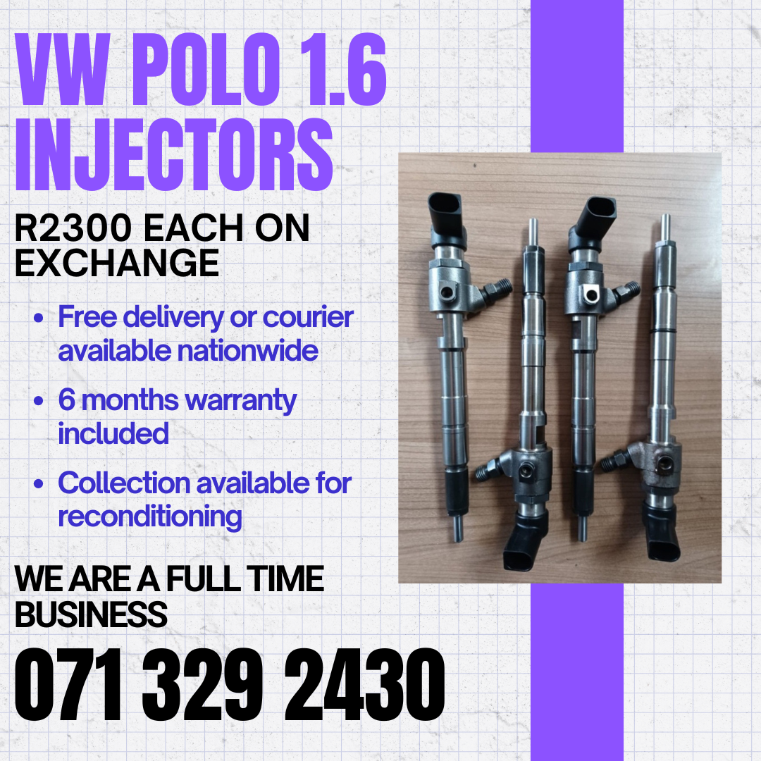 VW POLO 1.6 DIESEL INJECTORS FOR SALE WITH WARRANTY - Private Seller VW POLO 1.6 DIESEL INJECTORS FOR SALE WITH WARRANTY - Private Seller