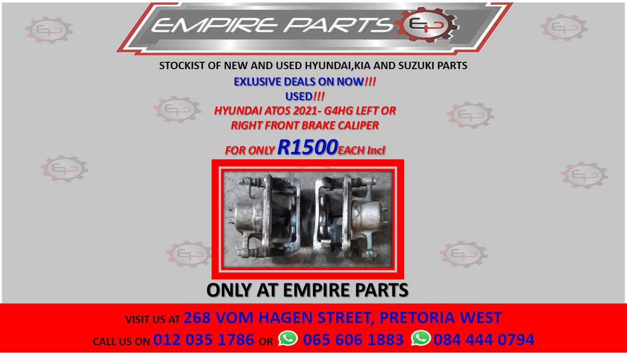 HYUNDAI ATOS 2021- G4HG LEFT OR RIGHT FRONT BRAKE CALIPERS - Private Seller HYUNDAI ATOS 2021- G4HG LEFT OR RIGHT FRONT BRAKE CALIPERS - Private Seller