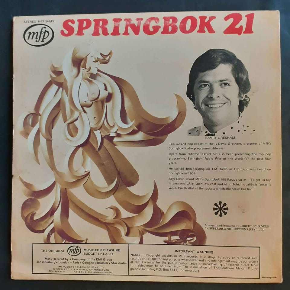 Springbok Hit Parade Vol.21 LP Record