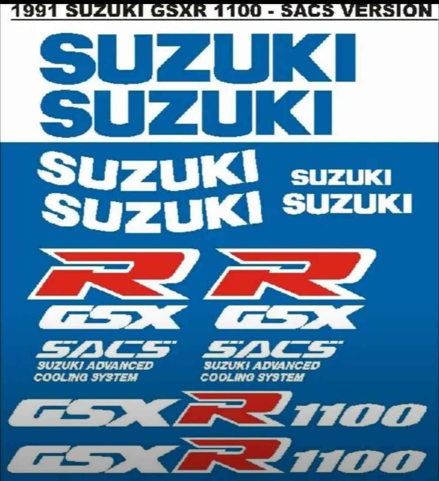 1991 Suzuki GSXR 1100M stickers decals kits - Private Seller