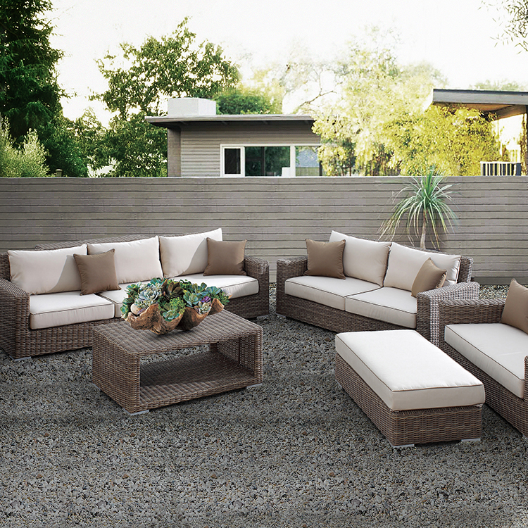 rattan couch garden