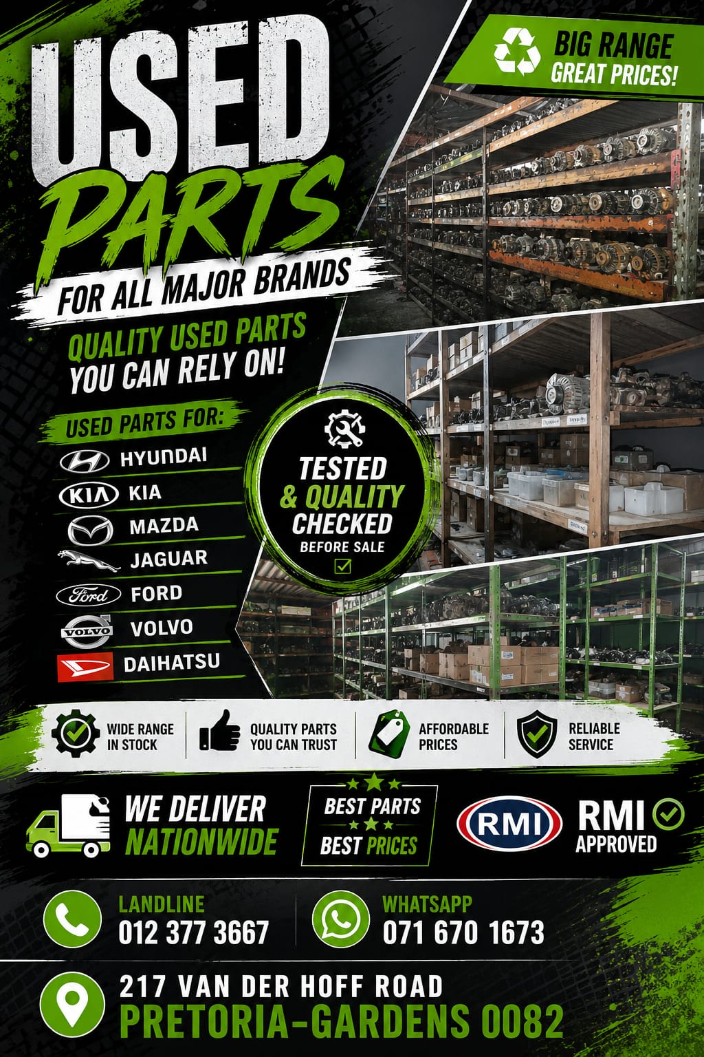 USED PARTS AVAILABLE NOW - Private Seller USED PARTS AVAILABLE NOW - Private Seller