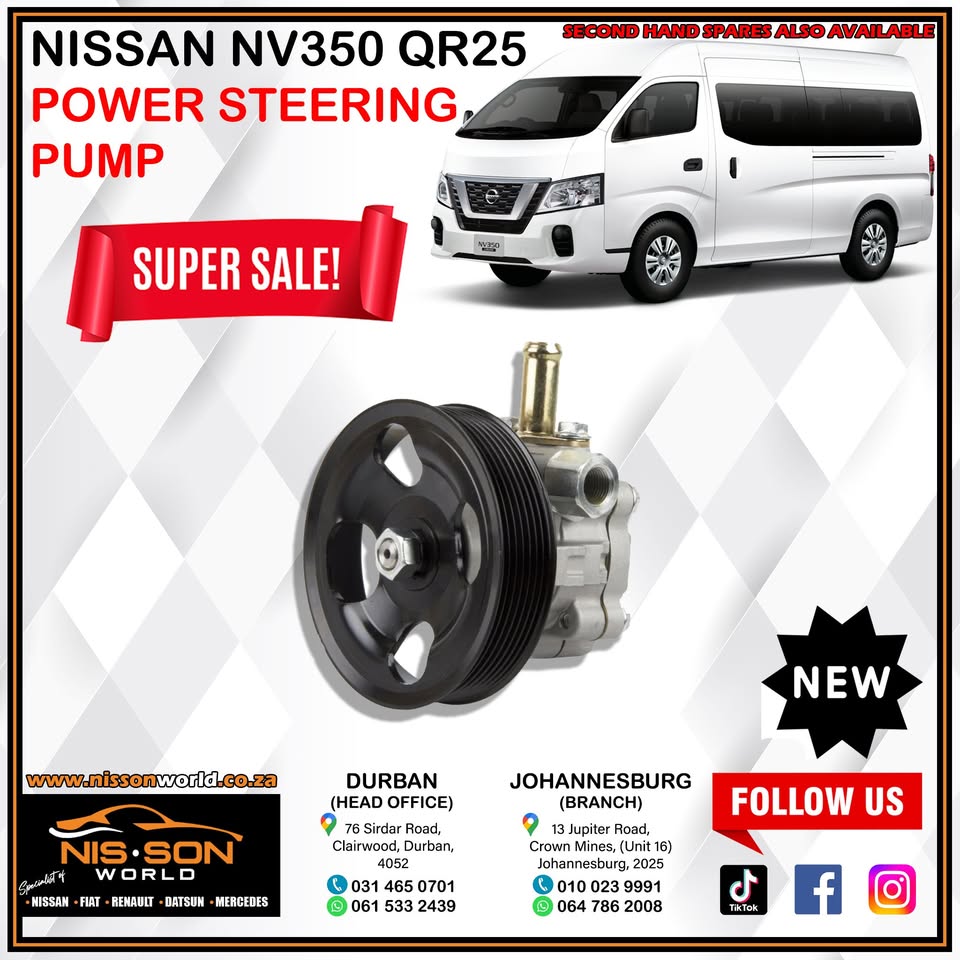 NISSAN NV350 QR25 POWER STEERING PUMP - Private Seller NISSAN NV350 QR25 POWER STEERING PUMP - Private Seller