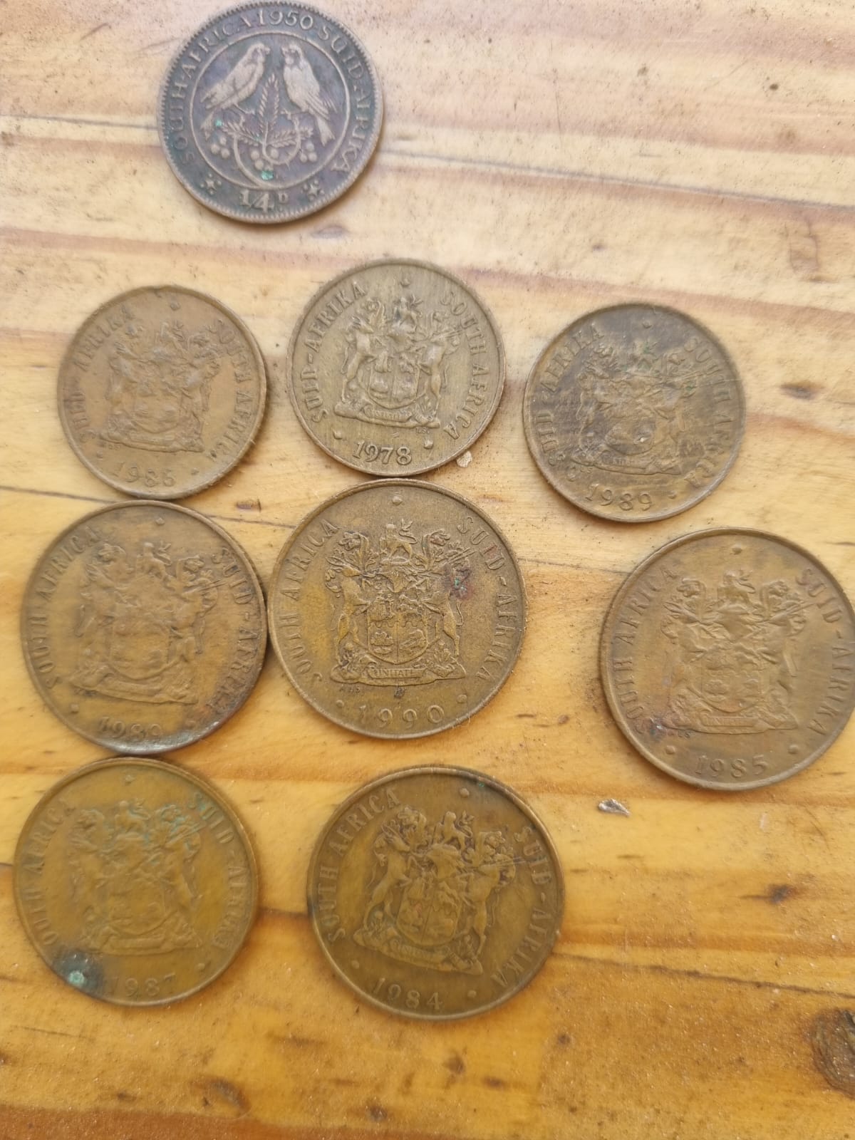 Assorted coins for sale.