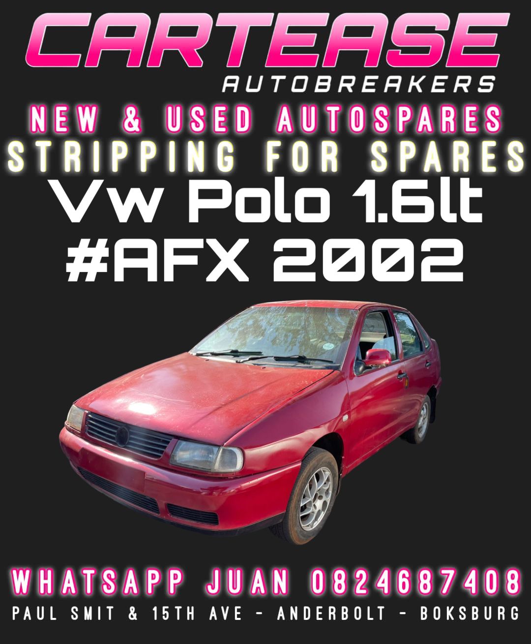 2002 VW POLO 1.6LT #AFX STRIPPING FOR SPARES - Private Seller 2002 VW POLO 1.6LT #AFX STRIPPING FOR SPARES - Private Seller