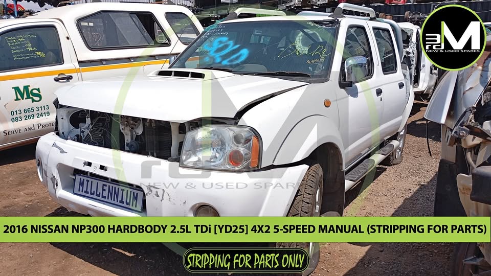 2016 Nissan NP300 Hardbody 2.5 TDi BASE 4×2 double Cab (STRIPPING FOR PARTS)