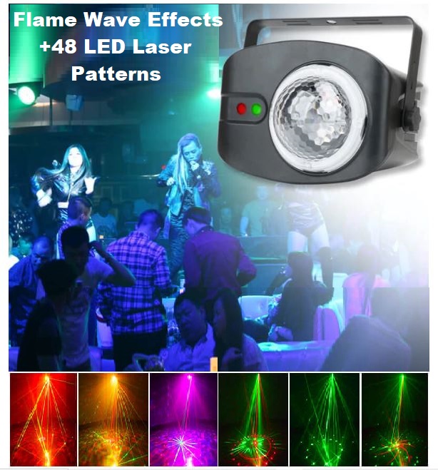 Big Professional Disco Stage DJ Party Flame Laser LED Light. Stunning Show. NEW