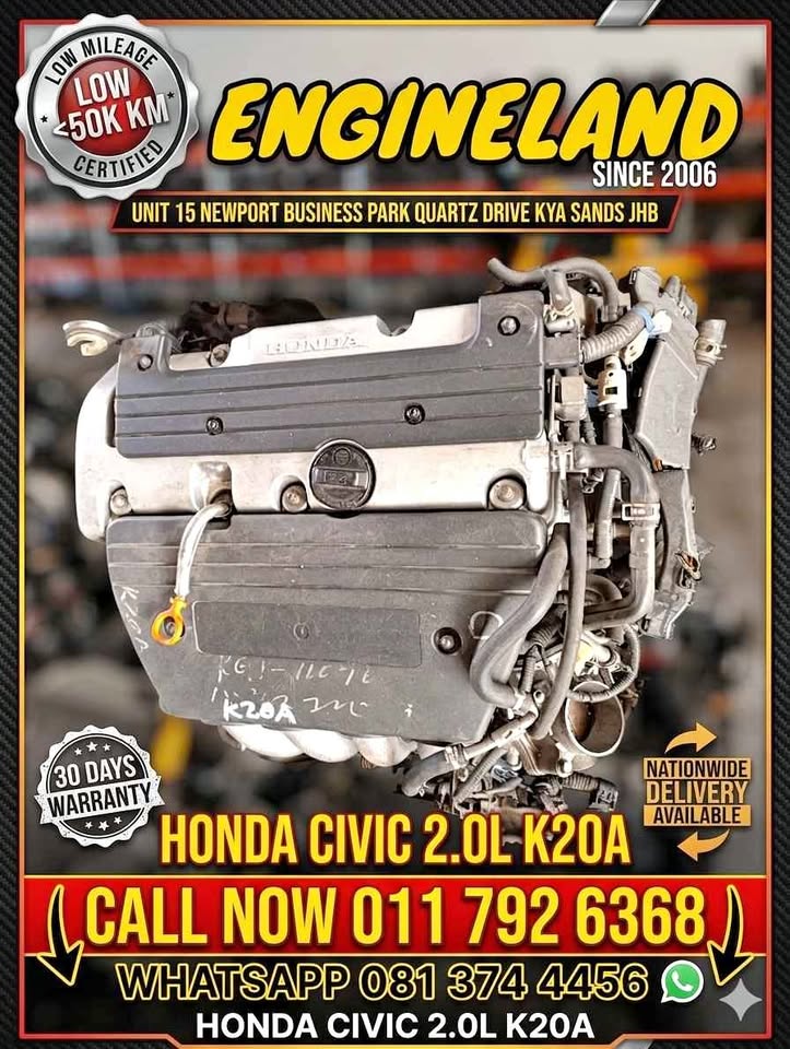 Honda Civic 2.0L K20A engine - Private Seller Honda Civic 2.0L K20A engine - Private Seller