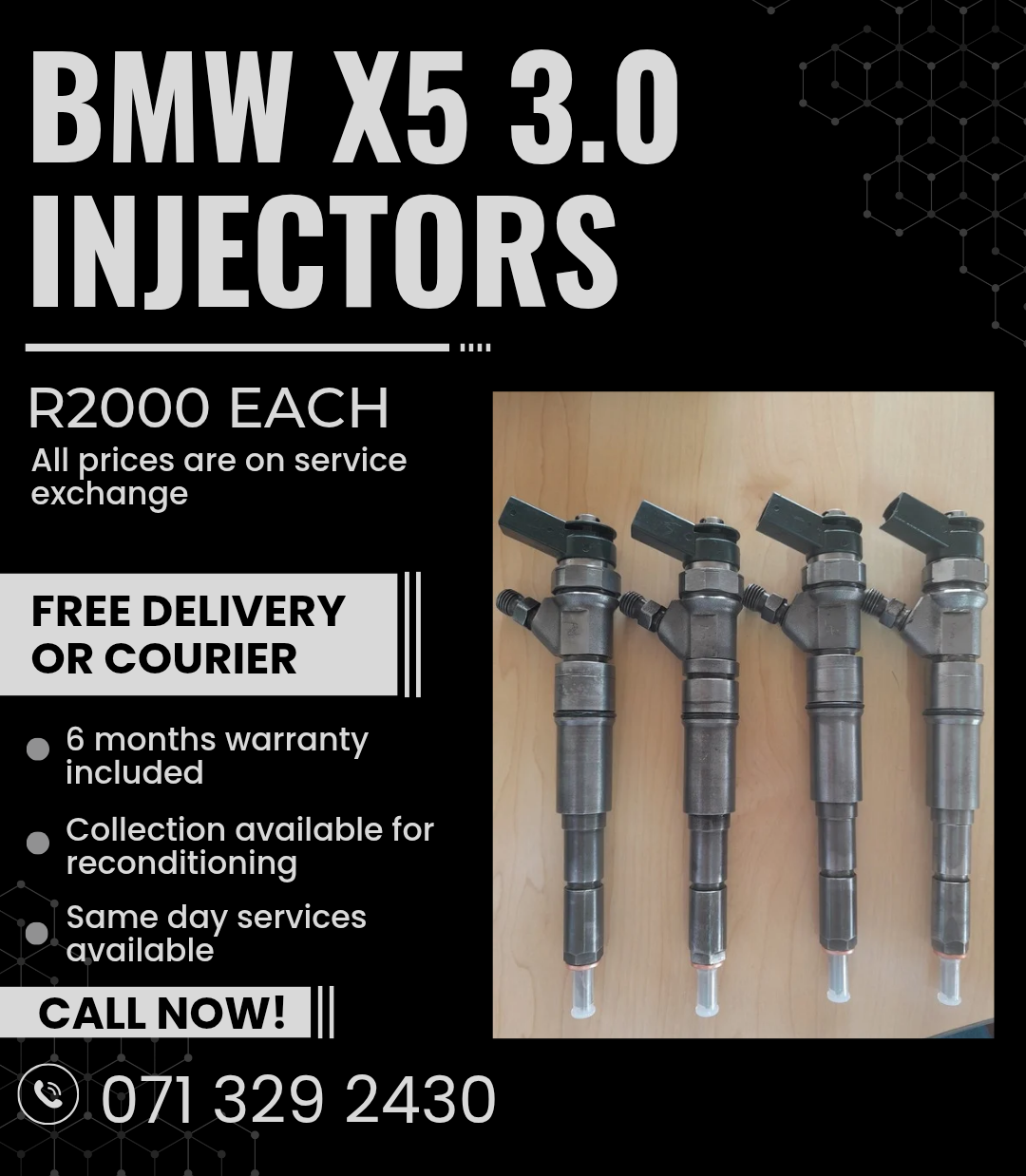 BMW X5 3.0 INJECTORS FOR SALE WITH WARRANTY - Private Seller BMW X5 3.0 INJECTORS FOR SALE WITH WARRANTY - Private Seller