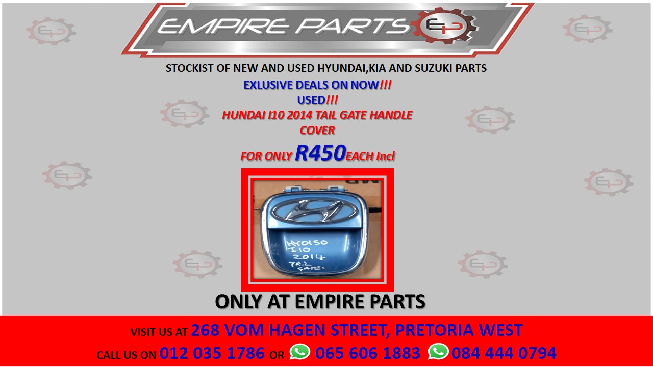 HYUNDAI I10 2014 TAILGATE HANDLE COVER - Private Seller HYUNDAI I10 2014 TAILGATE HANDLE COVER - Private Seller