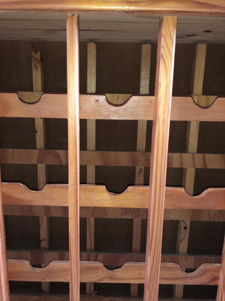 Large freestanding Solidwood wine rack - great man cave decor piece!