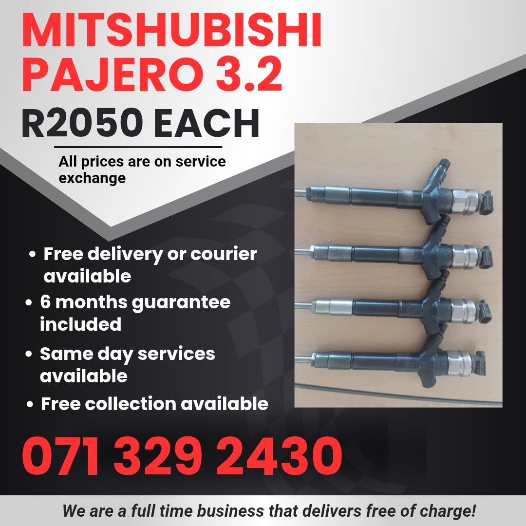 MITSHUBISHI PAJERO 3.2 INJECTORS FOR SALE WITH WARRANTY - Private Seller MITSHUBISHI PAJERO 3.2 INJECTORS FOR SALE WITH WARRANTY - Private Seller