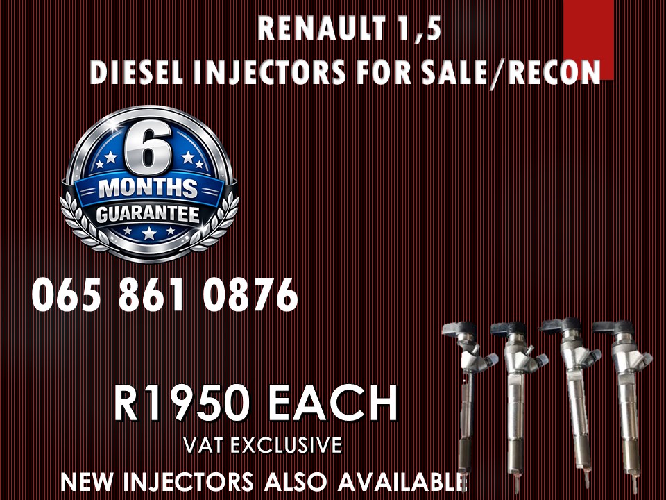 RENAULT 1.5 DIESEL INJECTORS FOR SALE OR TO RECON NATIONWIDE - Private Seller RENAULT 1.5 DIESEL INJECTORS FOR SALE OR TO RECON NATIONWIDE - Private Seller
