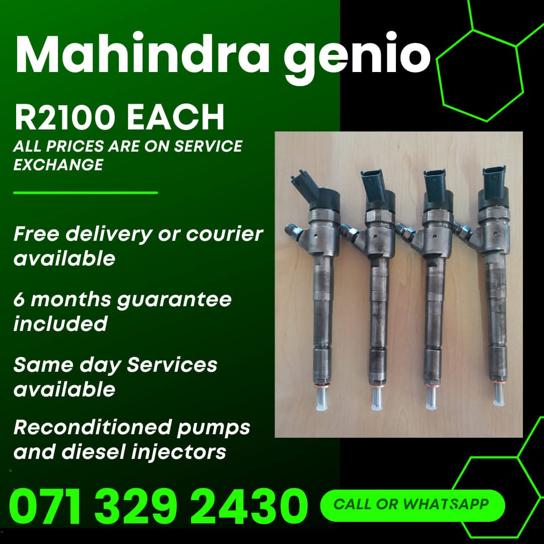 MAHINDRA GENIO DIESEL INJECTORS FOR SALE WITH WARRANTY - Private Seller MAHINDRA GENIO DIESEL INJECTORS FOR SALE WITH WARRANTY - Private Seller