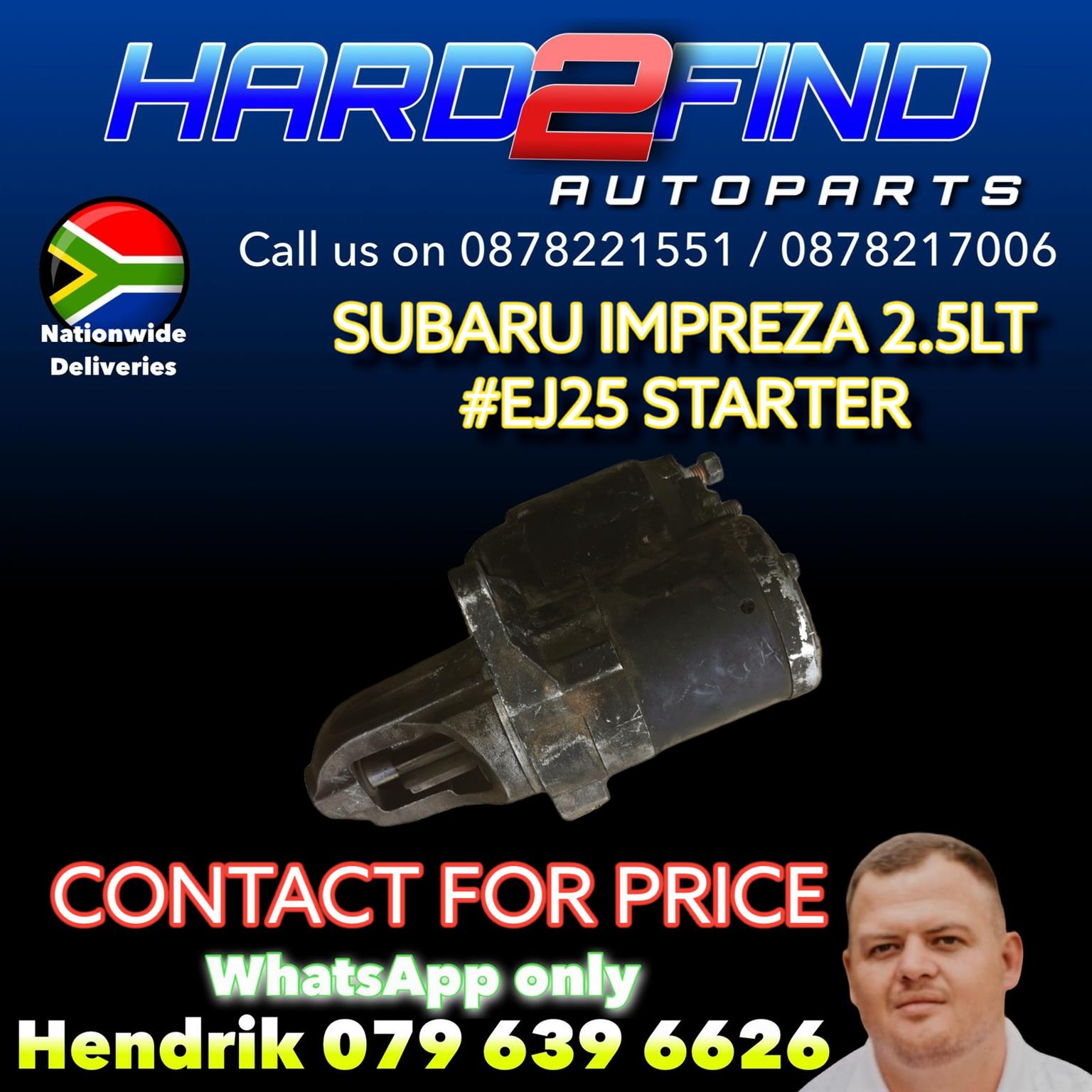 SUBARU IMPREZA 2.5LT #EJ25 STARTER - Private Seller SUBARU IMPREZA 2.5LT #EJ25 STARTER - Private Seller