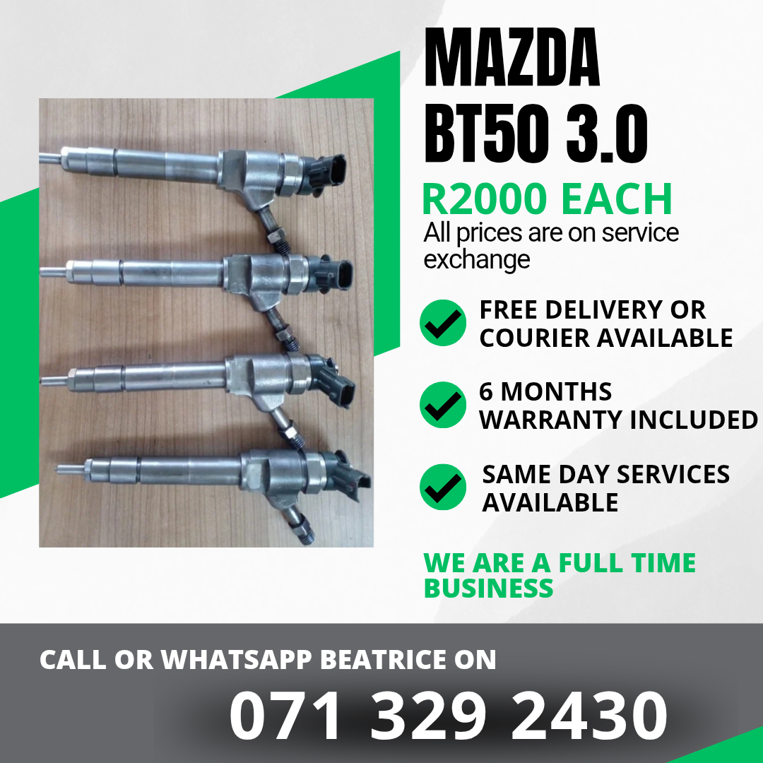 MAZDA BT50 3.0 DIESEL INJECTORS FOR SALE WITH WARRANTY - Private Seller MAZDA BT50 3.0 DIESEL INJECTORS FOR SALE WITH WARRANTY - Private Seller