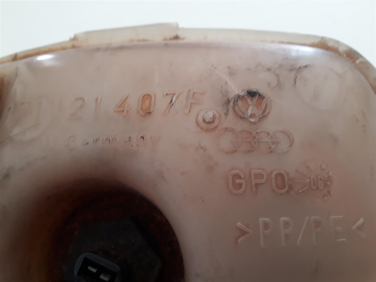 GOLF MK 1,JETTA 1 ,CADDY 1 radiator water bottle with cap and sensor.