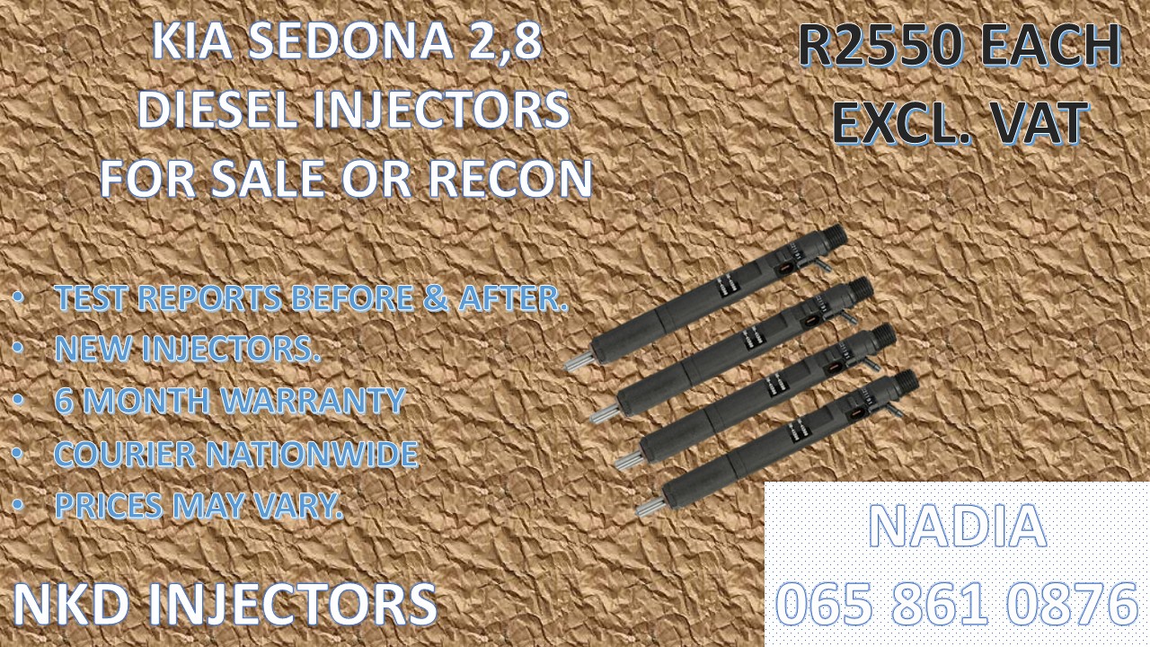 DIESEL INJECTORS FOR SALE FOR KIA SEDON 2.8. CONDITION EXCELLENT - Private Seller DIESEL INJECTORS FOR SALE FOR KIA SEDON 2.8. CONDITION EXCELLENT - Private Seller