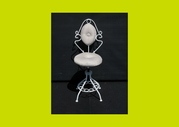 Small Vintage Wrought Iron Decor Chair SKU: 956 