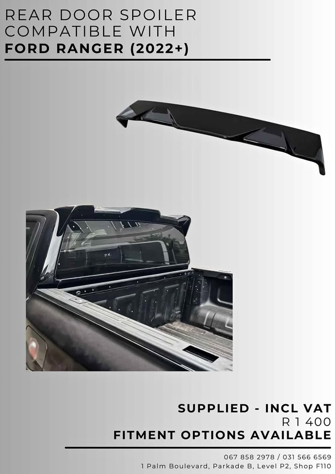 REAR DOOR SPOILER COMPATIBLE WITH FORD RANGER 2022+ - Private Seller REAR DOOR SPOILER COMPATIBLE WITH FORD RANGER 2022+ - Private Seller