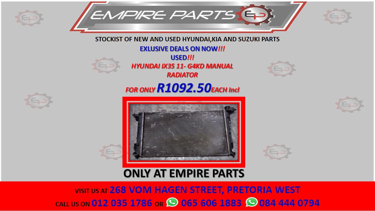 HYUNDAI IX35 11- G4KD MANUAL RADIATOR - Private Seller