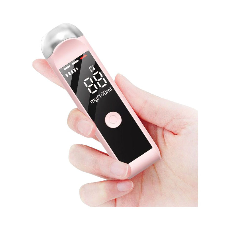 Portable Alcohol Tester High-Accuracy LCD Non-Contact Breathalyzer (pink) Portable Alcohol Tester High-Accuracy LCD Non-Contact Breathalyzer (pink)