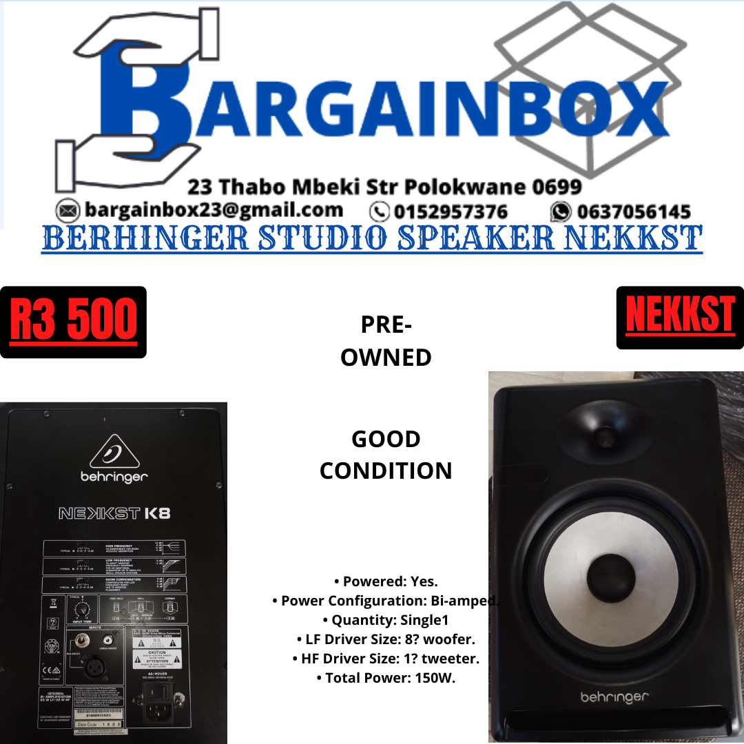 BERHINGER STUDIO SPEAKER NEKKST | Junk Mail Marketplace
