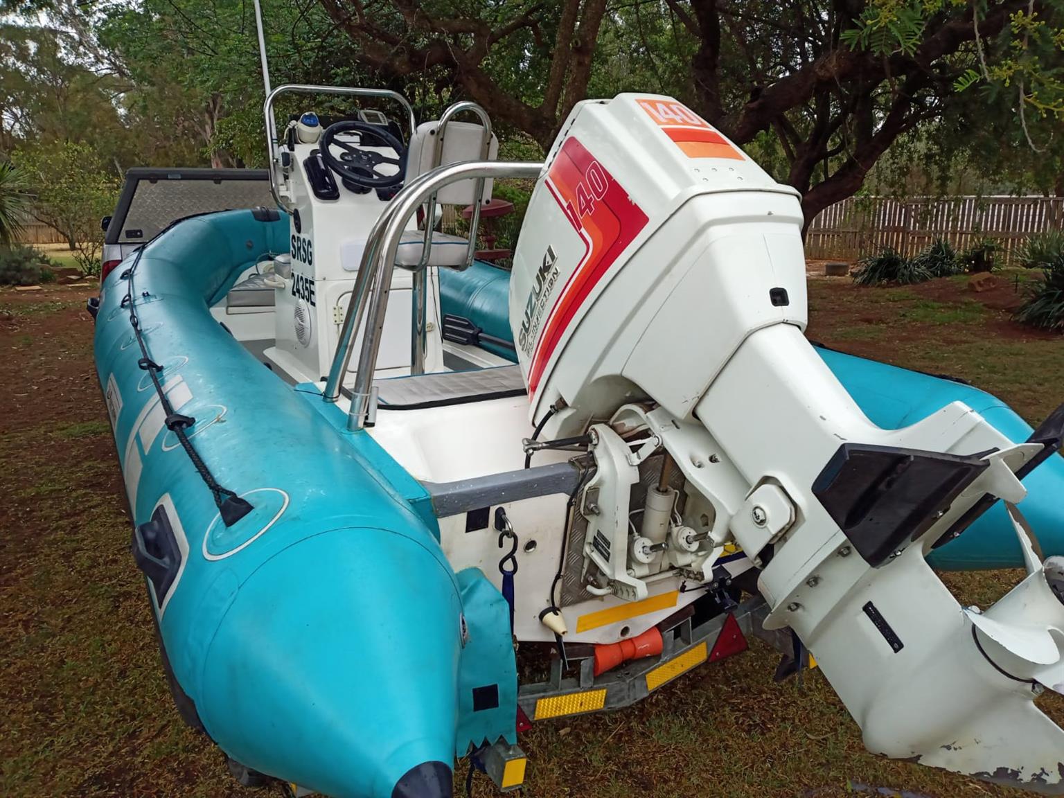 Semi ridget boat