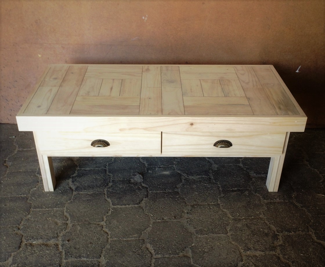 Coffee Table Farmhouse Series 1400 With Drawers Raw Junk Mail