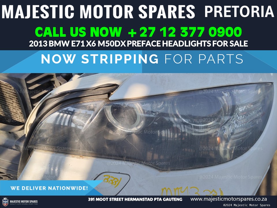 Used 2013 BMW X6 E71 Preface Headlights for Sale - Private Seller Used 2013 BMW X6 E71 Preface Headlights for Sale - Private Seller