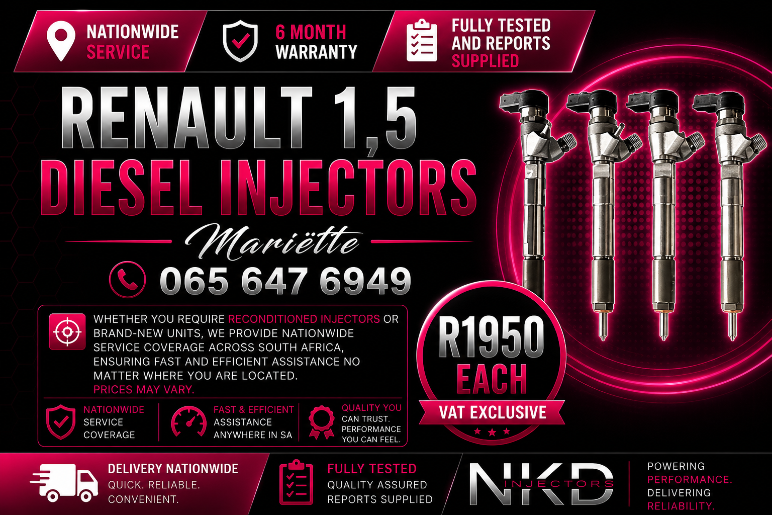 Diesel Injectors for sale Renault 1.5 - Private Seller Diesel Injectors for sale Renault 1.5 - Private Seller