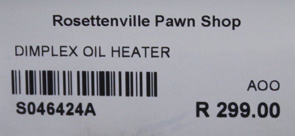 Dimplex oil heater S046424A #Rosettenvillepawnshop