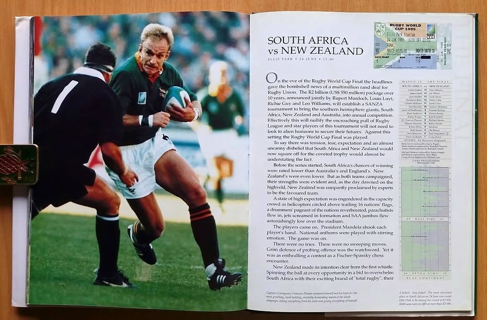 The story of the rugby world cup South Africa 1995.