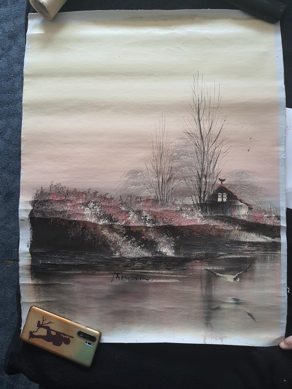 Thompson art paintings on canvas (Pair of two)