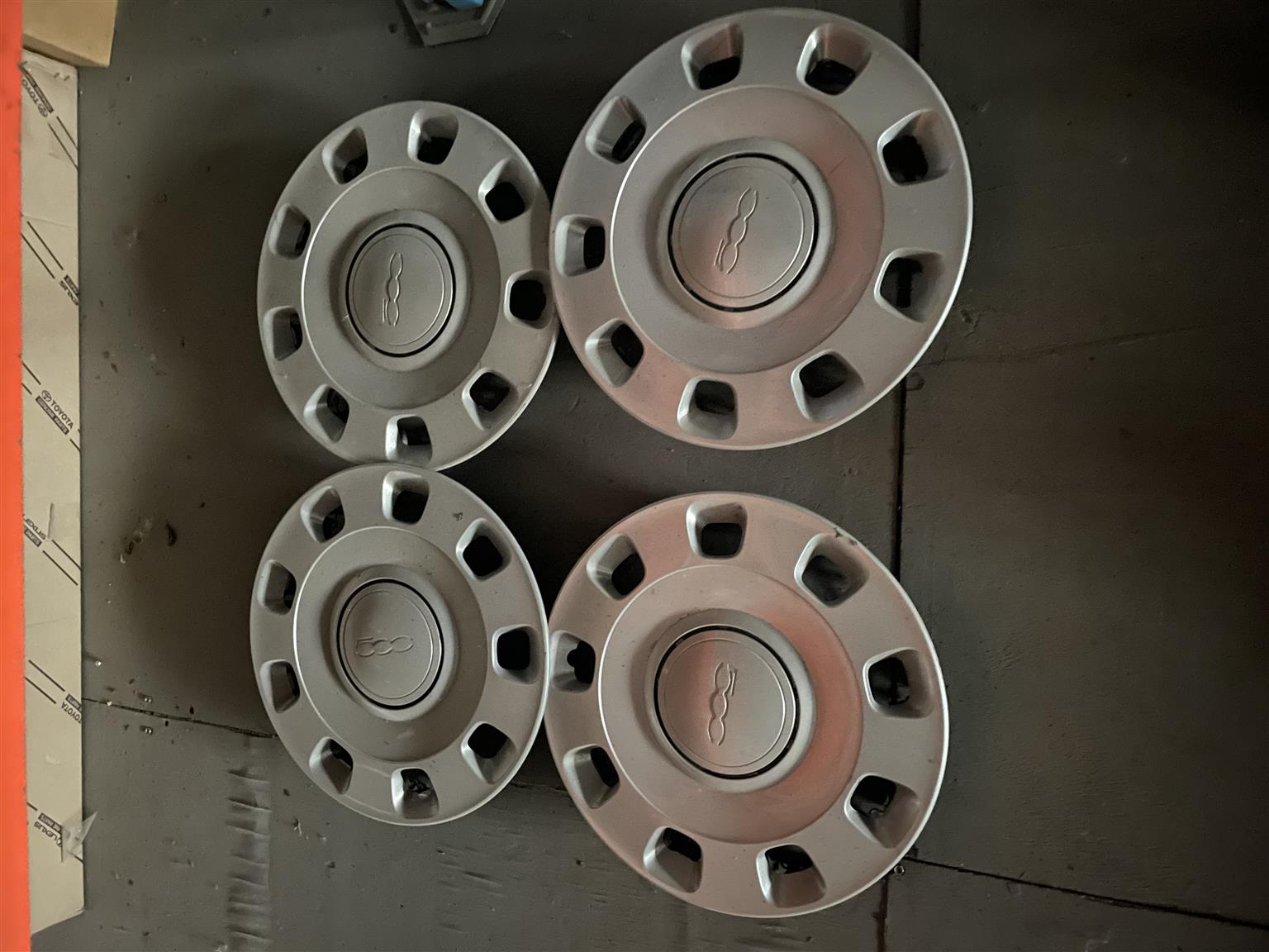 Fiat 500 4 wheel caps excellent condition - Private Seller Fiat 500 4 wheel caps excellent condition - Private Seller