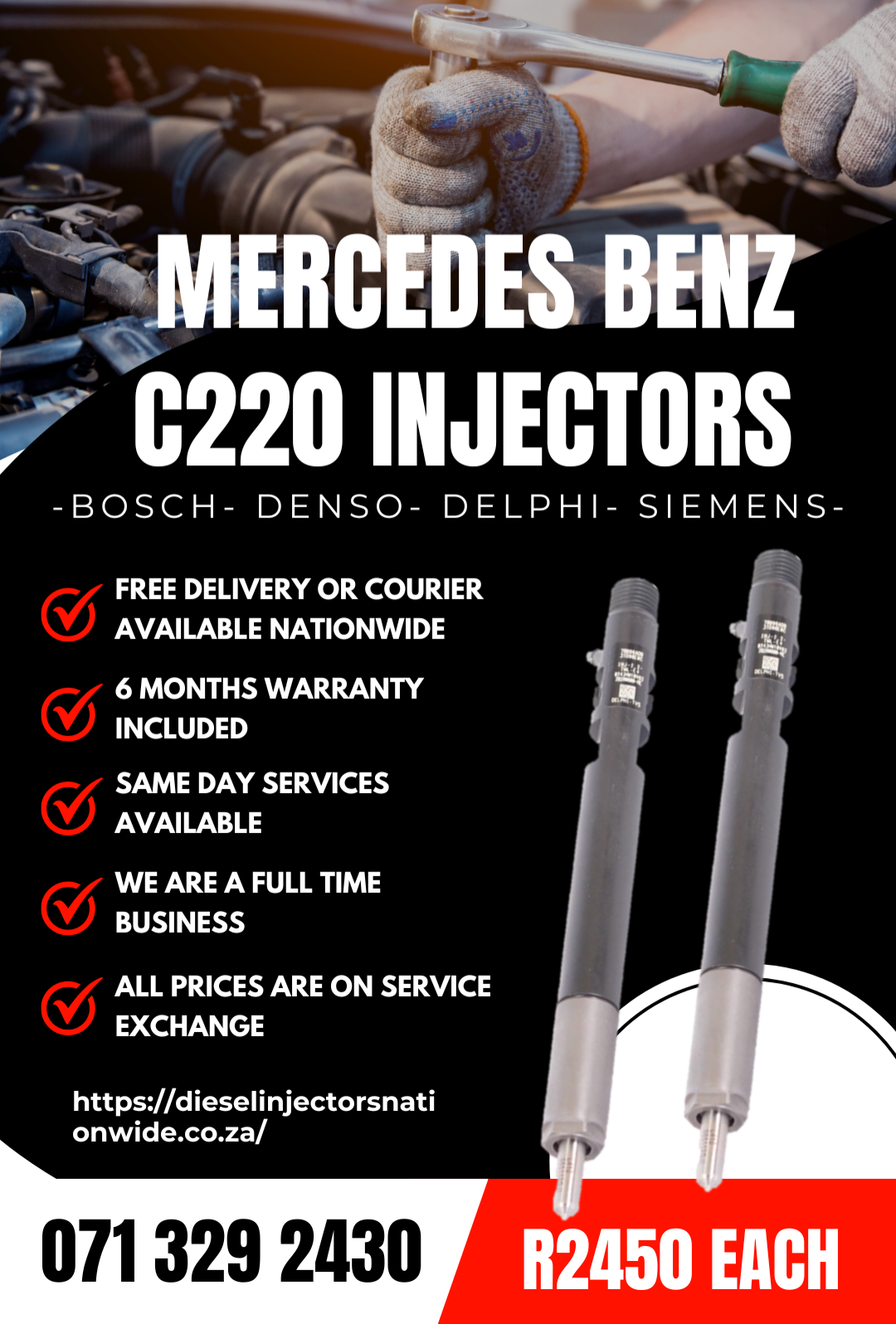 MERCEDES BENZ C220 INJECTORS FOR SALE WITH WARRANTY - Private Seller MERCEDES BENZ C220 INJECTORS FOR SALE WITH WARRANTY - Private Seller