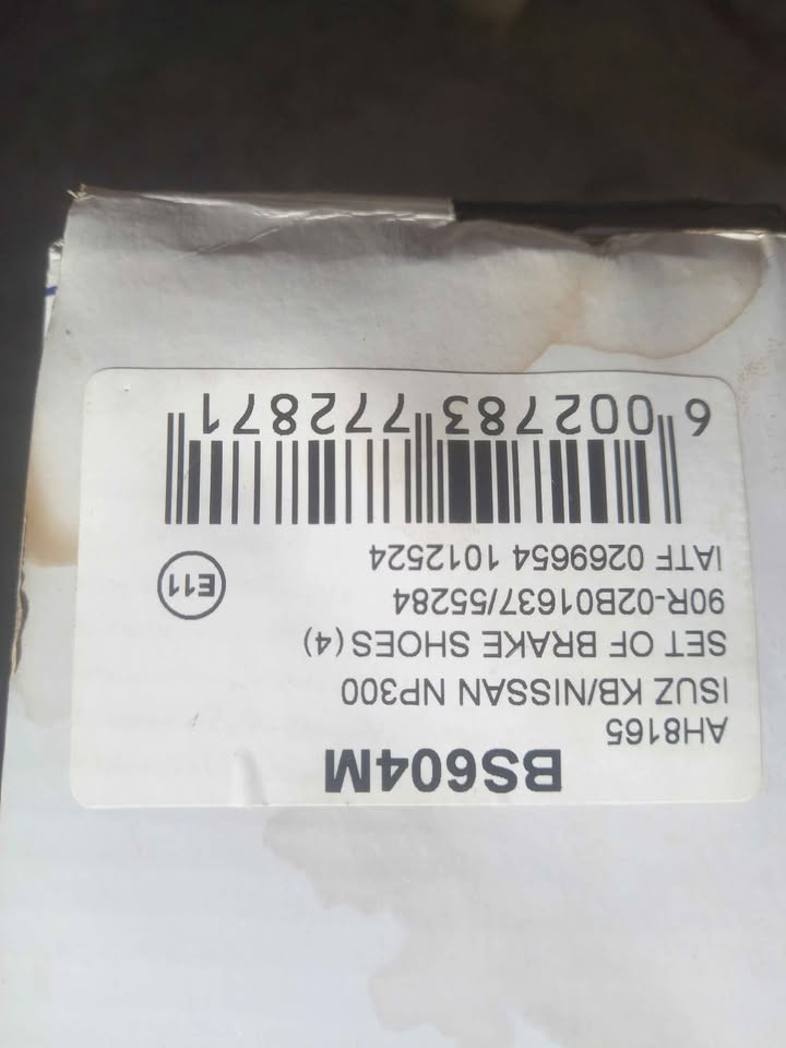 Brake Shoe 604 Isuzu Kb (97 04) Mitsubishi Colt (98 09) Nissan Hardbody (99 08) Np300 (2009 ) Toyota - Private Seller