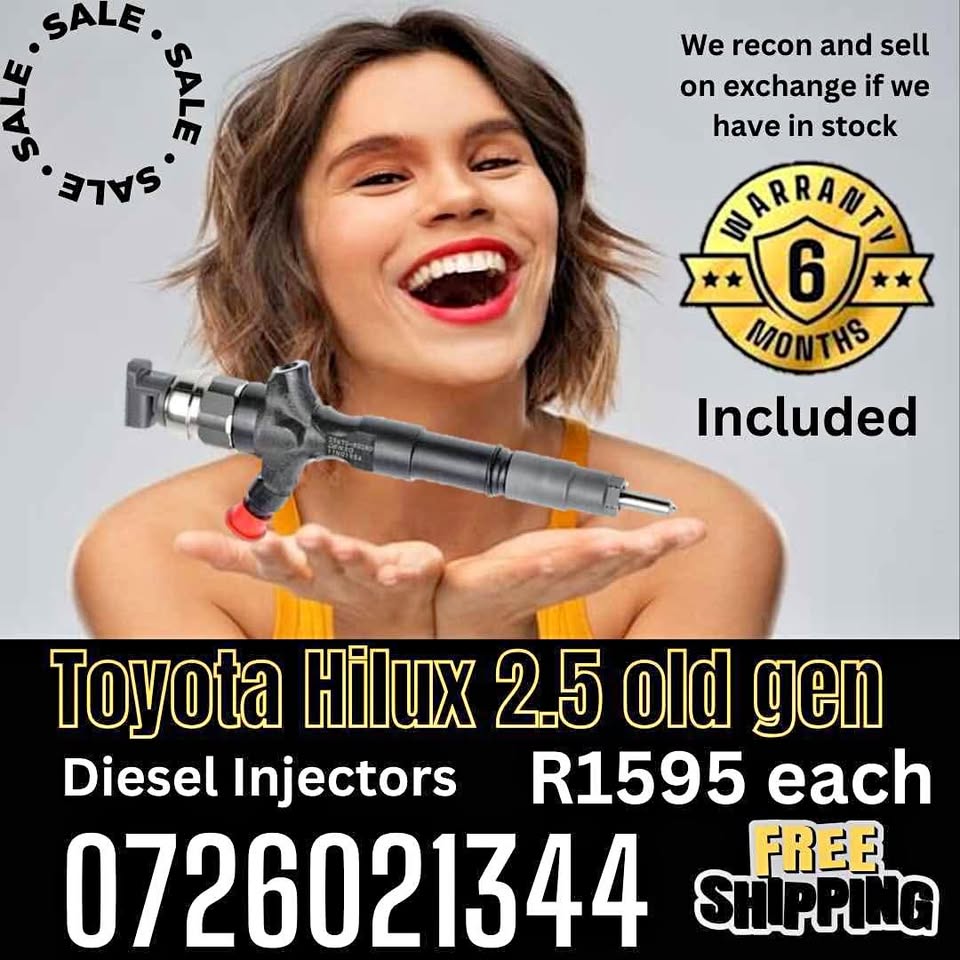 Toyota Hilux 2.5L old gen diesel injectors for sale