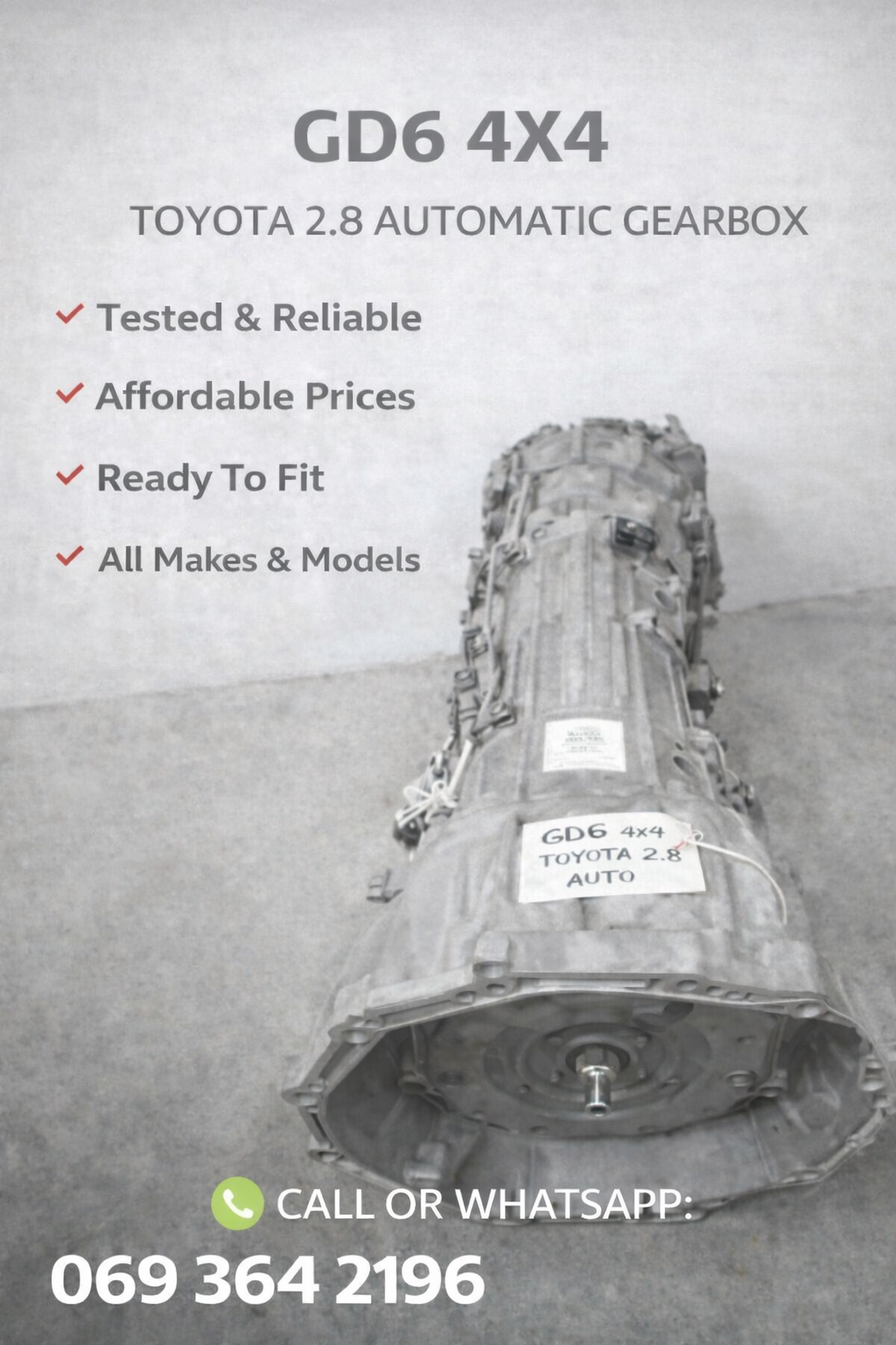 TOYOTA GD6 4X4 AUTOMATIC GEARBOX - Private Seller TOYOTA GD6 4X4 AUTOMATIC GEARBOX - Private Seller