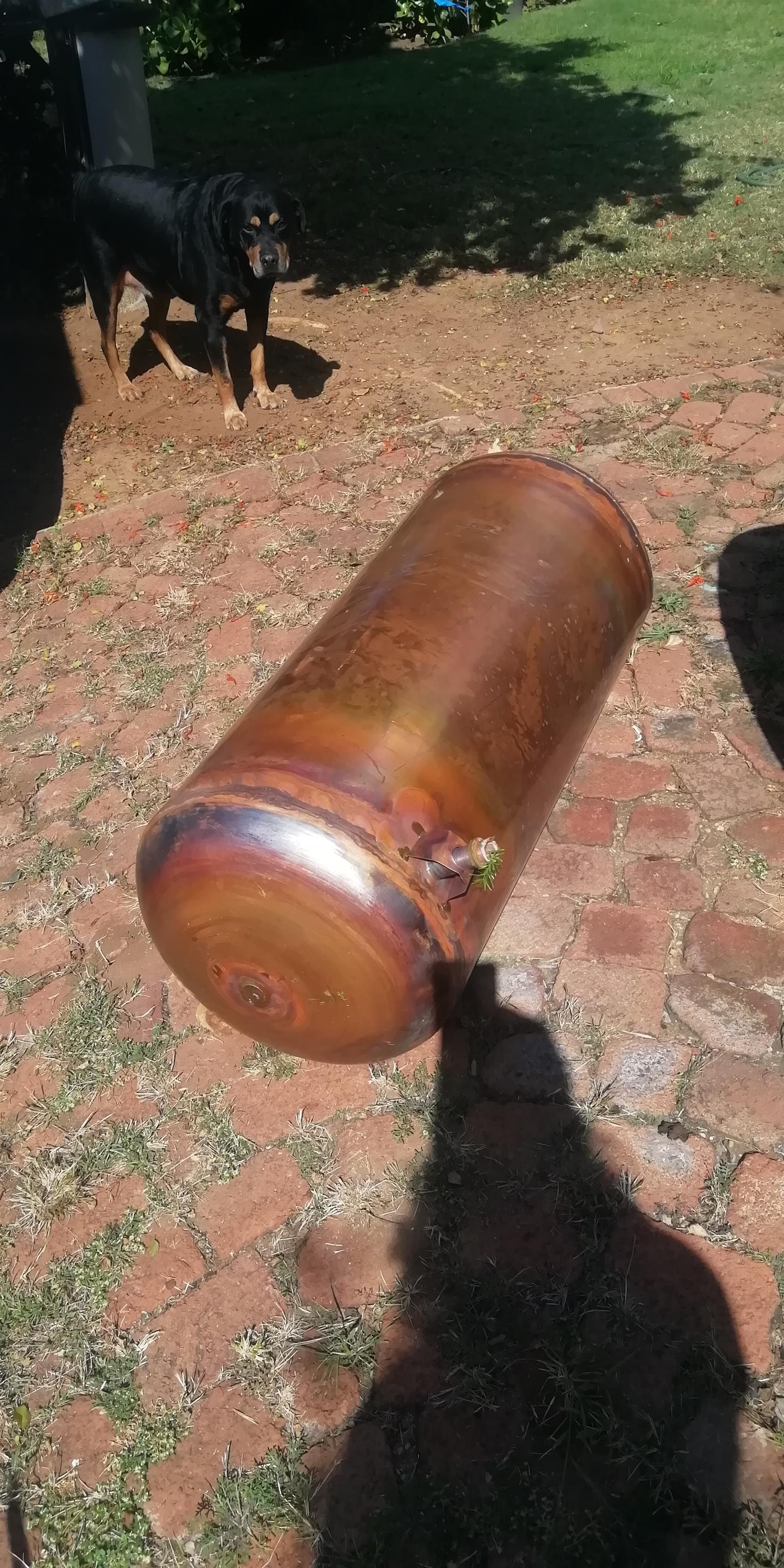 150 L stripped copper geyser | Junk Mail