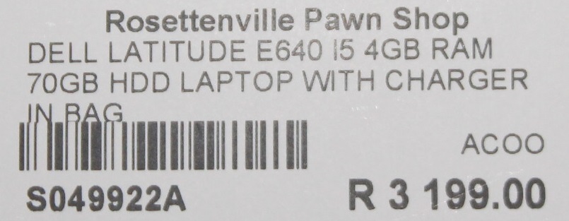 Dell Latitude E640 4 GB RAM 70GB HDD Laptop S049922A #Rosettenvillepawnshop