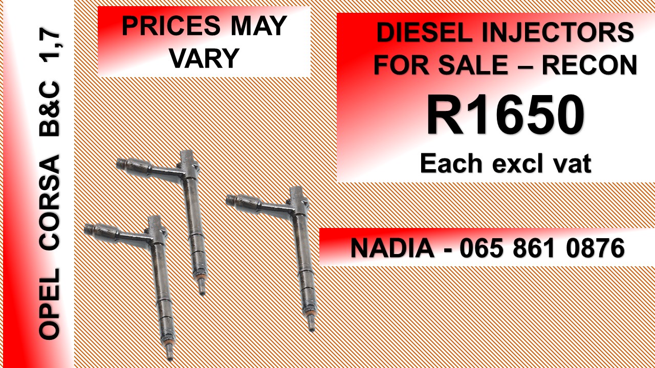 OPEL CORSA B&C 1.7 DIESEL INJECTORS FOR SALE OR TO RECON - Private Seller OPEL CORSA B&C 1.7 DIESEL INJECTORS FOR SALE OR TO RECON - Private Seller