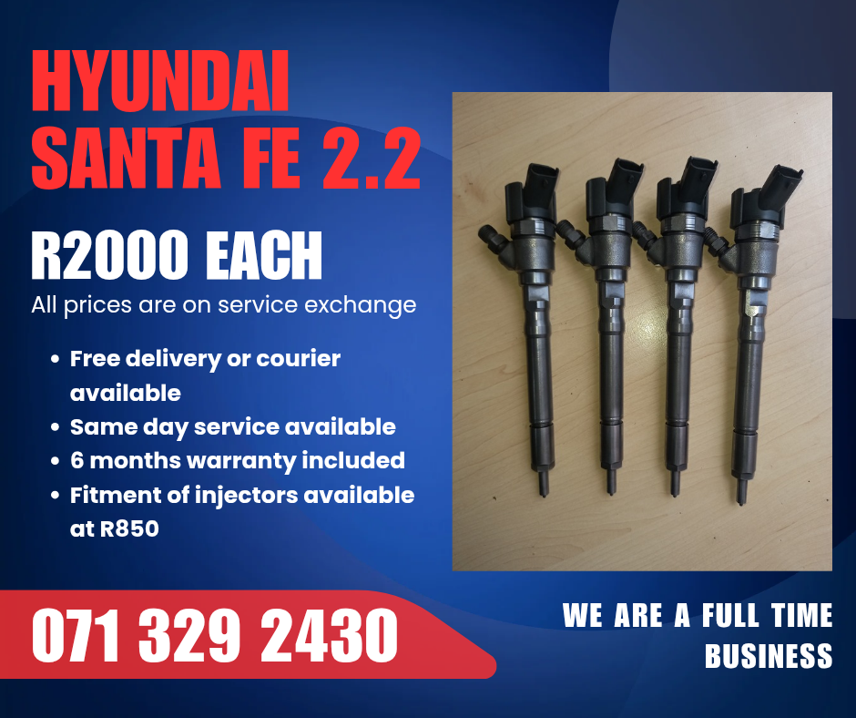 HYUNDAI SANTA FE 2.2 INJECTORS FOR SALE WITH WARRANTY - Private Seller HYUNDAI SANTA FE 2.2 INJECTORS FOR SALE WITH WARRANTY - Private Seller