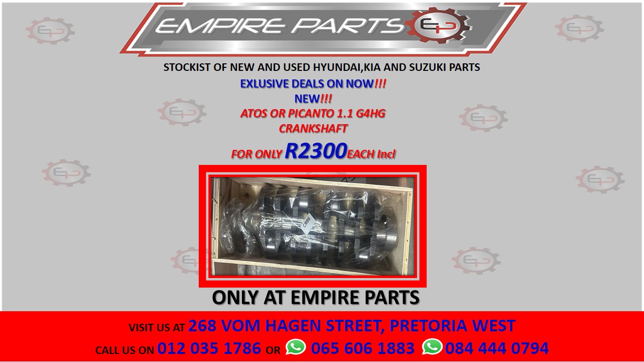 ATOS OR PICANTO 1.1 G4HG CRANKSHAFT - Private Seller ATOS OR PICANTO 1.1 G4HG CRANKSHAFT - Private Seller