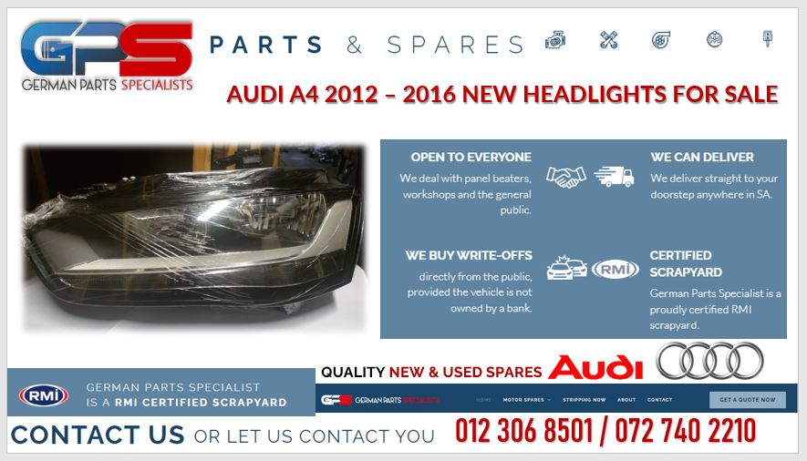 AUDI A4 2012 – 2016 NEW HEADLIGHTS FOR SALE - Private Seller AUDI A4 2012 – 2016 NEW HEADLIGHTS FOR SALE - Private Seller