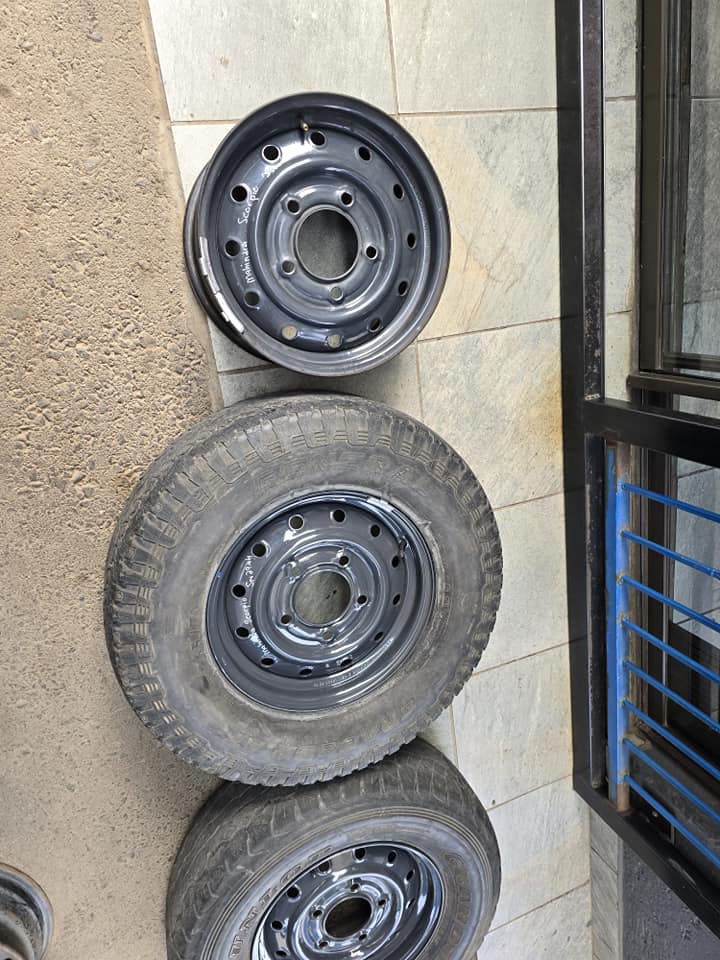 Mahindra scorpio steel rim and tyres available - Private Seller Mahindra scorpio steel rim and tyres available - Private Seller