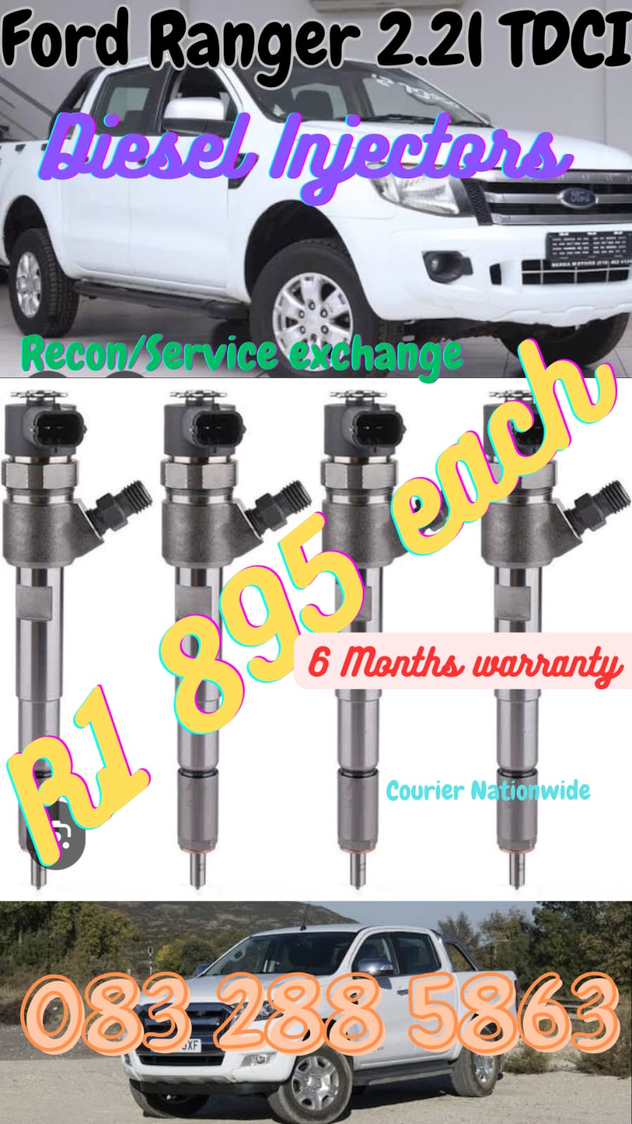 Ford Ranger 2.2l TDCI DIESEL INJECTORS - Private Seller