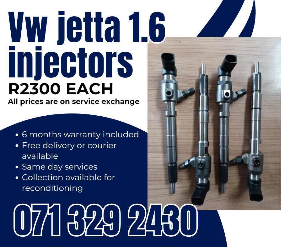 VW JETTA 1.6 DIESEL INJECTORS FOR SALE WITH WARRANTY - Private Seller VW JETTA 1.6 DIESEL INJECTORS FOR SALE WITH WARRANTY - Private Seller